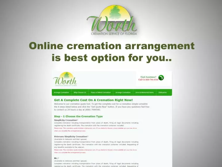 online cremation arrangement is best option for you