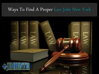 Law Jobs New York
