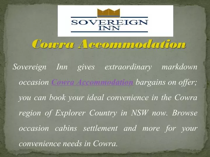 cowra accommodation