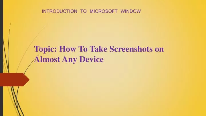 introduction to microsoft window