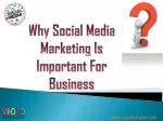 Why Social Media Marketing Is Important For Business