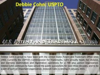 Debbie Cohn: USPTO