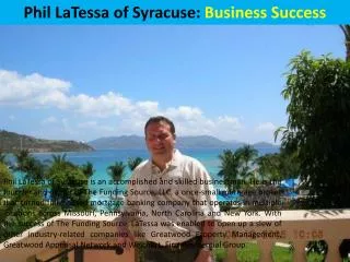 Phil LaTessa of Syracuse: Business Success