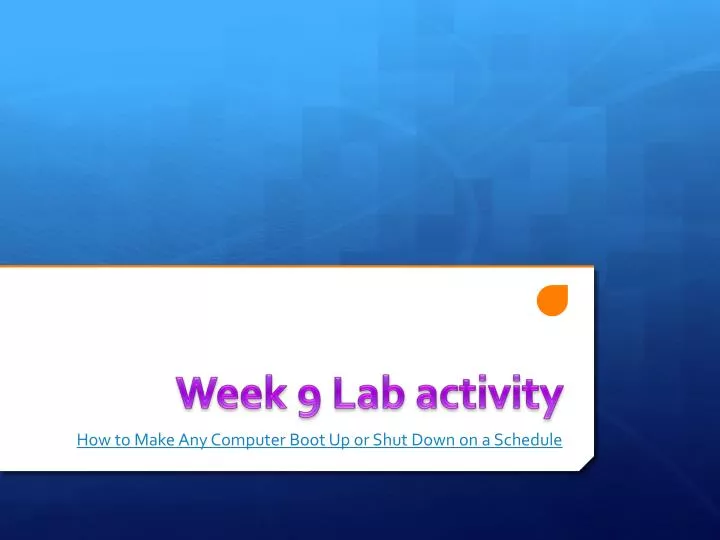 week 9 lab activity