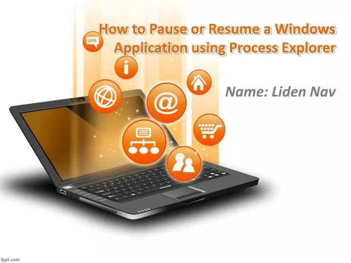 how to pause or resume a windows application using process explorer