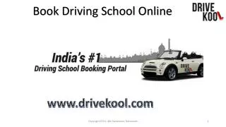 Drivekool, Online Driving School Booking Site
