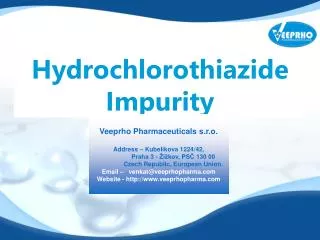 Hydrochlorothiazide Impurity