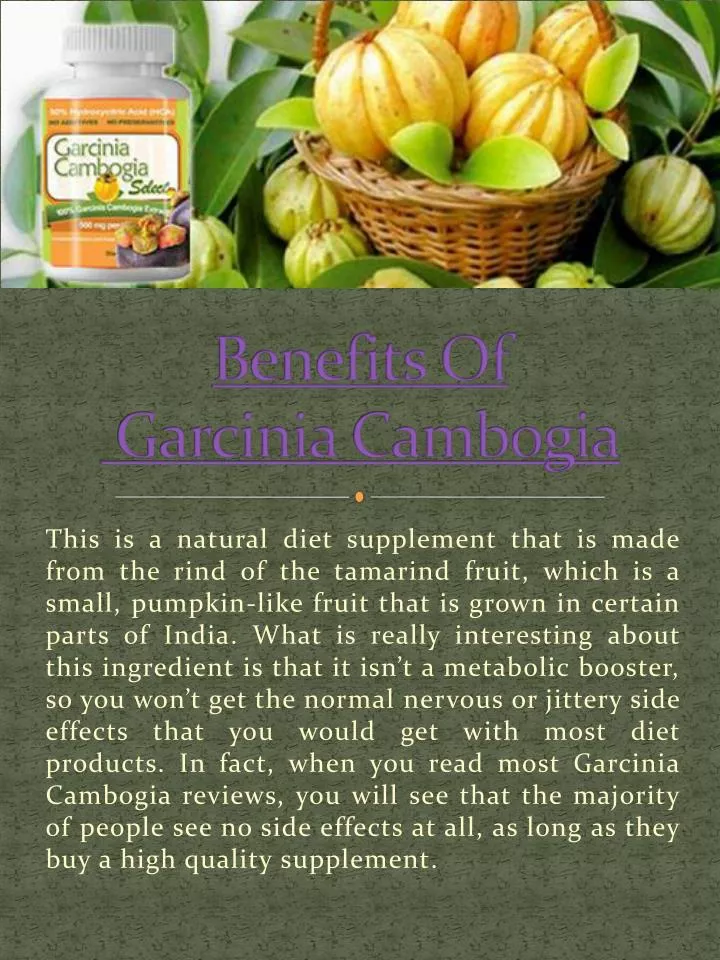 benefits of garcinia cambogia