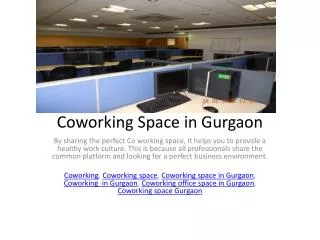 Coworking space in Gurgaon
