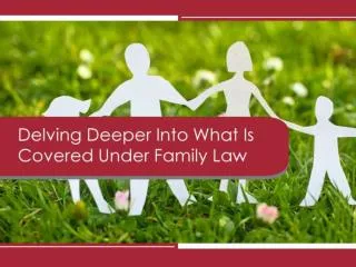 Delving Deeper Into What Is Covered Under Family Law