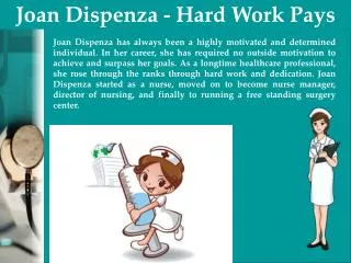 Joan Dispenza - Hard Work Pays