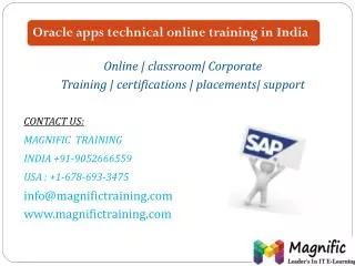 Oracle apps technical online training in India