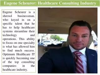 Eugene Scheurer - Healthcare Consulting Industry