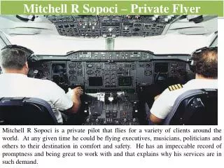 Mitchell R Sopoci – Private Flyer
