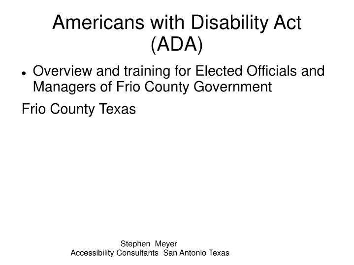 americans with disability act ada
