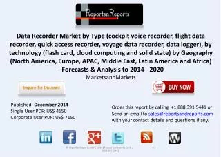 Data Recorder Market Forecasts & Analysis by 2020