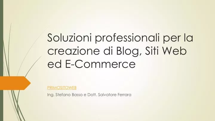 soluzioni professionali per la creazione di blog siti web ed e commerce