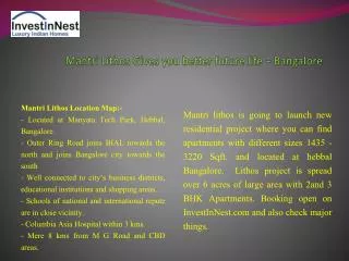 2,3 BHK Residential Apartments at Affordable Price – Bangalo