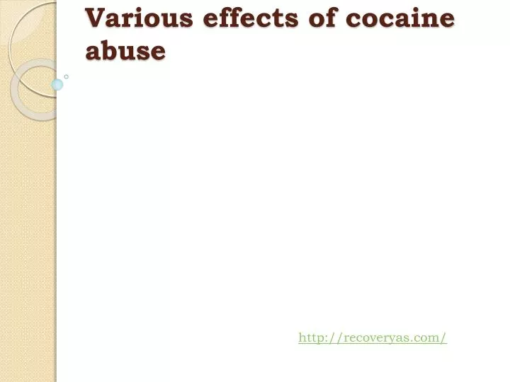 various effects of cocaine abuse