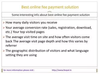 Full support information about best online fee payment solut