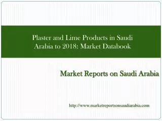 Plaster and Lime Products in Saudi Arabia to 2018: Market Da