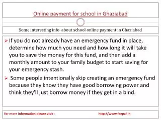 The best advice for online payment for school in Ghaziabad