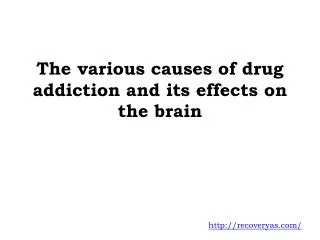 The various causes of drug addiction and its effects