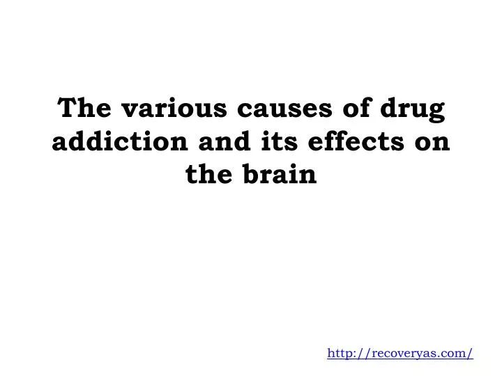the various causes of drug addiction and its effects on the brain