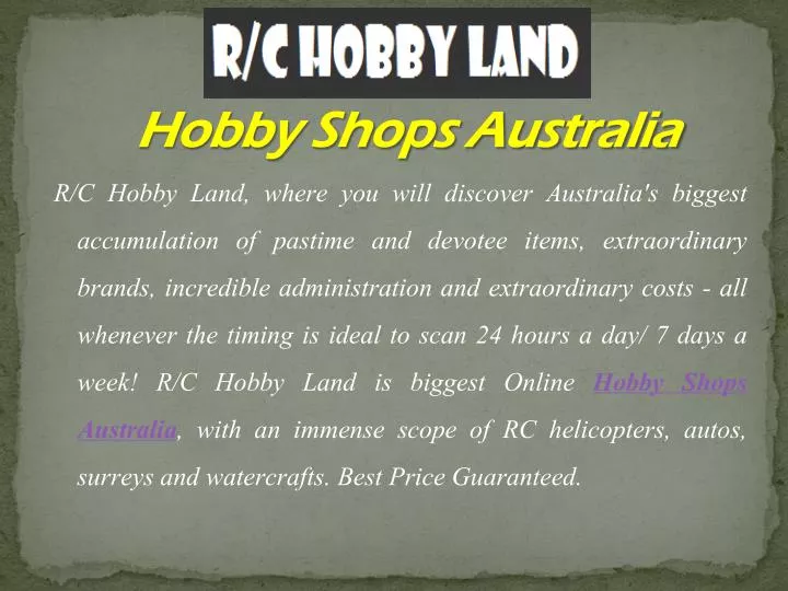 hobby shops australia