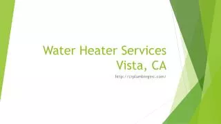 Water Heater Services Vista, CA