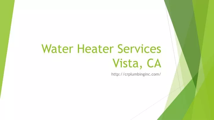 water heater services vista ca