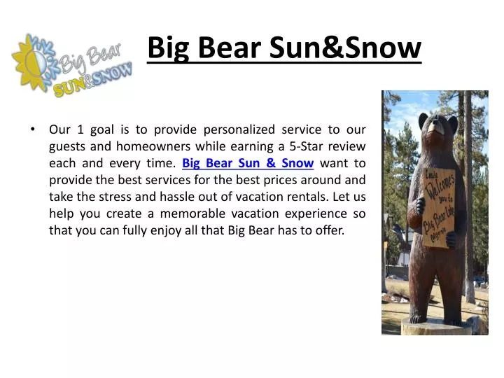 big bear sun snow