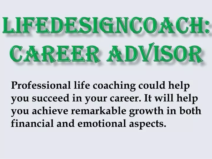 lifedesigncoach career advisor