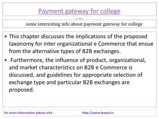 Secure website of payment gateway for college