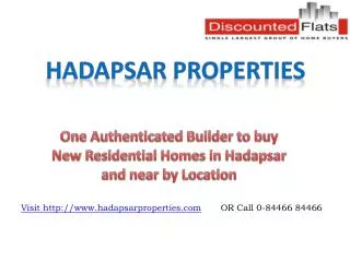 New Residential Apartments, flats for Sale in Hadapsar Pune