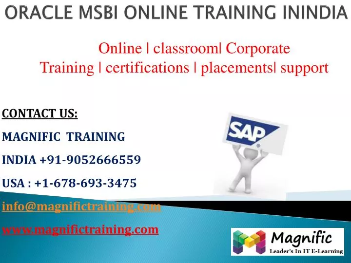 oracle msbi online training inindia