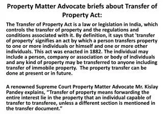 Property Dispute Matter Lawyer