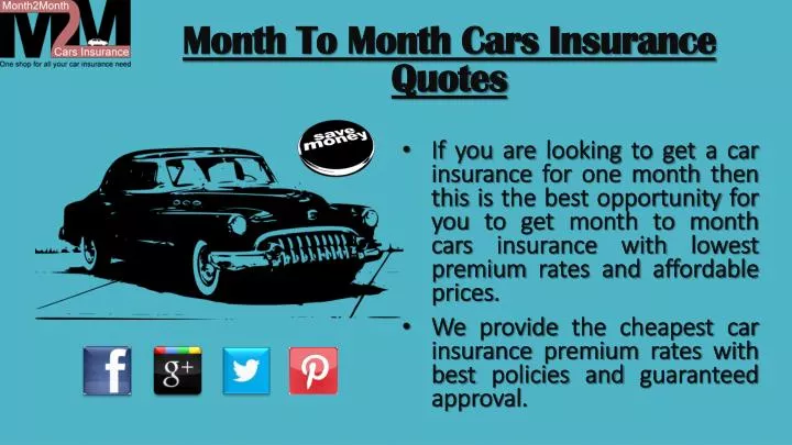 month to month cars insurance quotes
