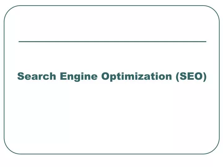 search engine optimization seo