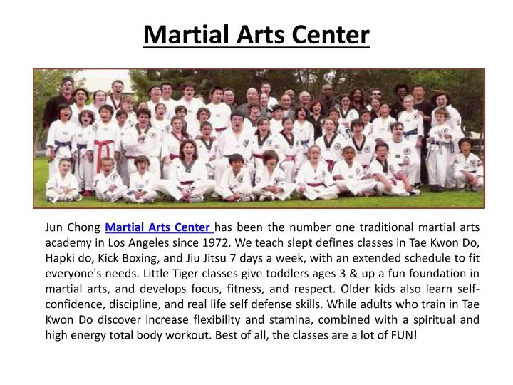 martial arts center
