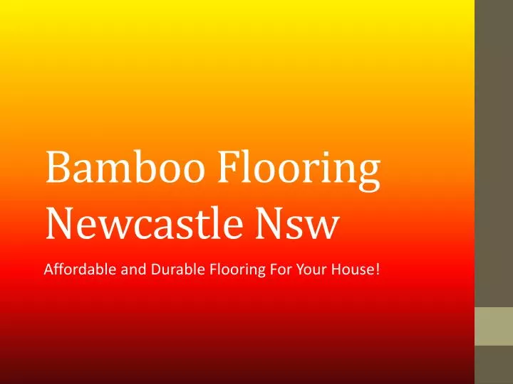 bamboo flooring newcastle nsw