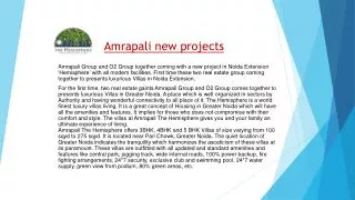 Amrapali new projects