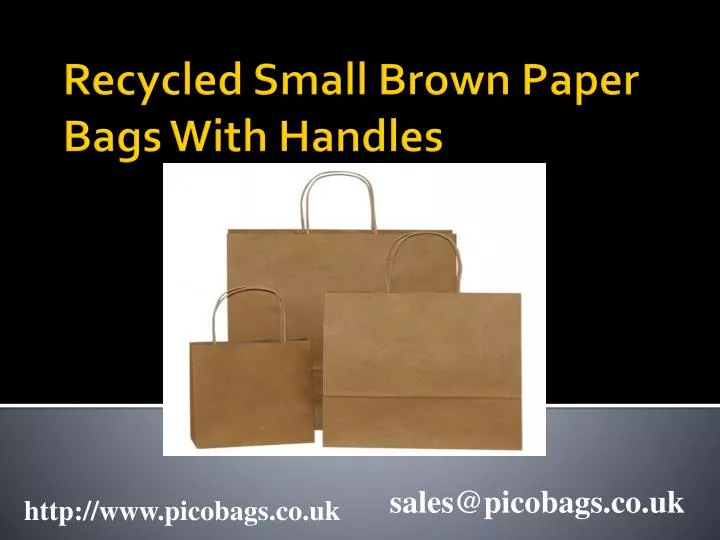 recycled small brown paper bags with handles