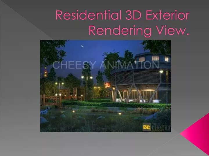 residential 3d exterior rendering view