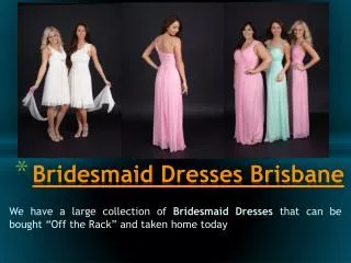 Brisbane Bridesmaid Dresses