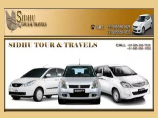 Book Taxi Service in Chandigarh Online