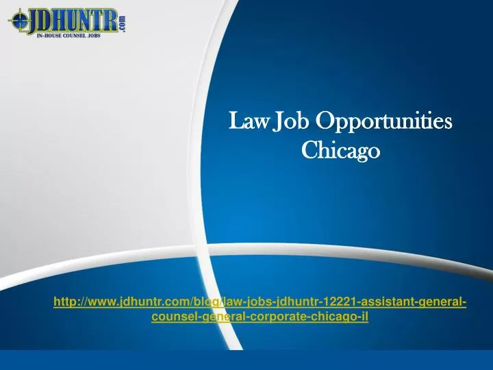 law job opportunities chicago