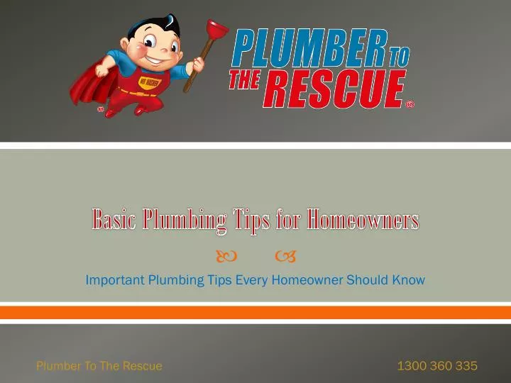 basic plumbing tips for homeowners
