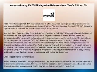 Award-winning EYES IN Magazine Releases New Year