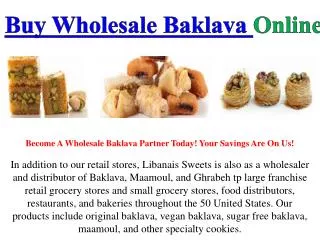 Buy Wholesale Baklava Online
